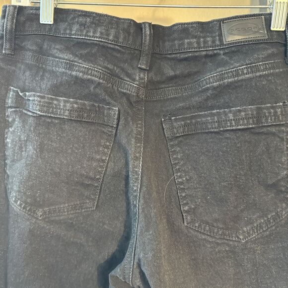 Scoop Women's High Rise Wide Leg Black Jeans. Size 8 Stretch - Picture 4 of 7